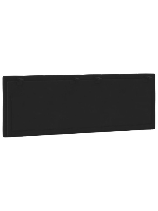 Polštář na čelo postele černý 140 cm samet