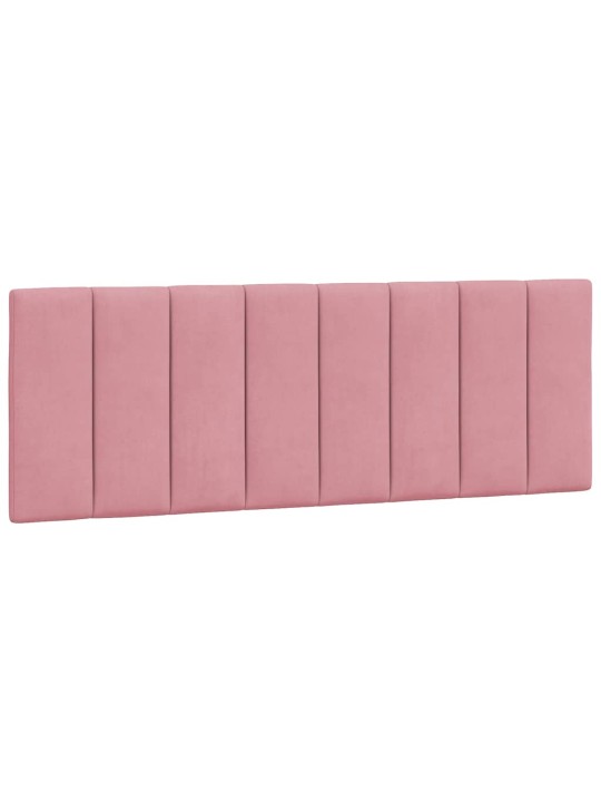 Polštář na čelo postele růžový 140 cm samet
