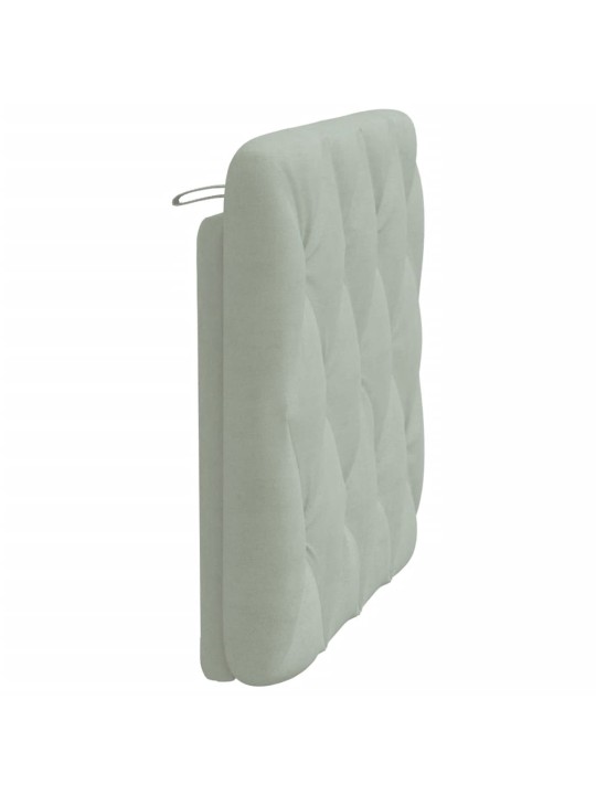 Polštář na čelo postele světle šedý 80 cm samet