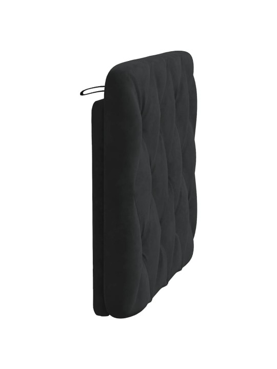 Polštář na čelo postele černý 80 cm samet