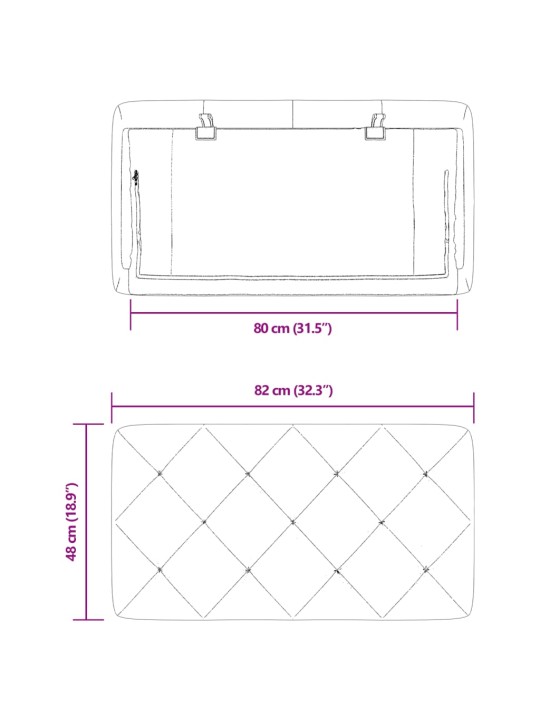 Polštář na čelo postele černý 80 cm samet