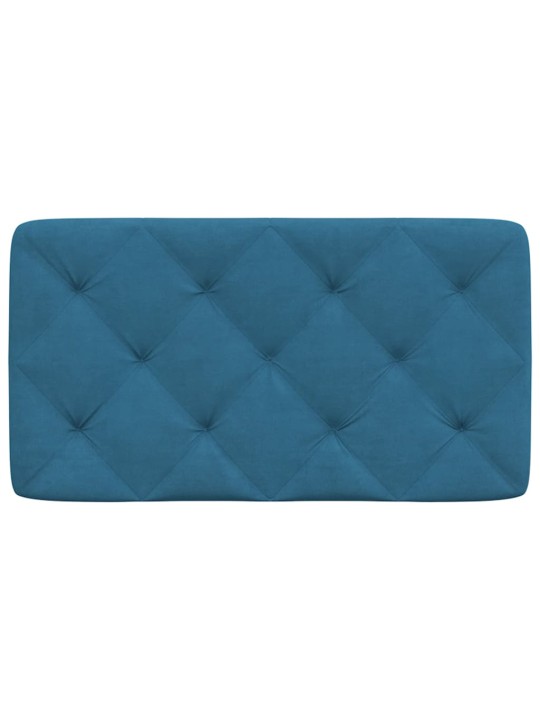 Polštář na čelo postele modrý 80 cm samet