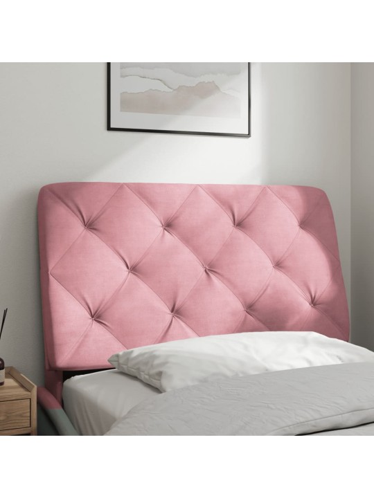 Polštář na čelo postele růžový 80 cm samet