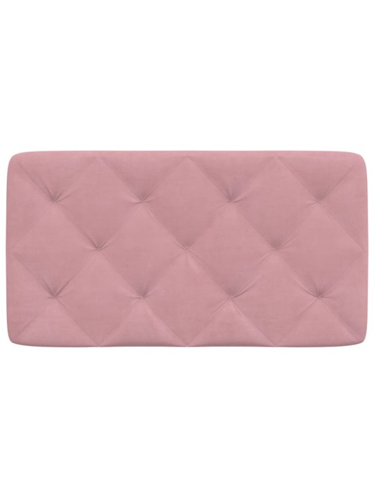 Polštář na čelo postele růžový 80 cm samet
