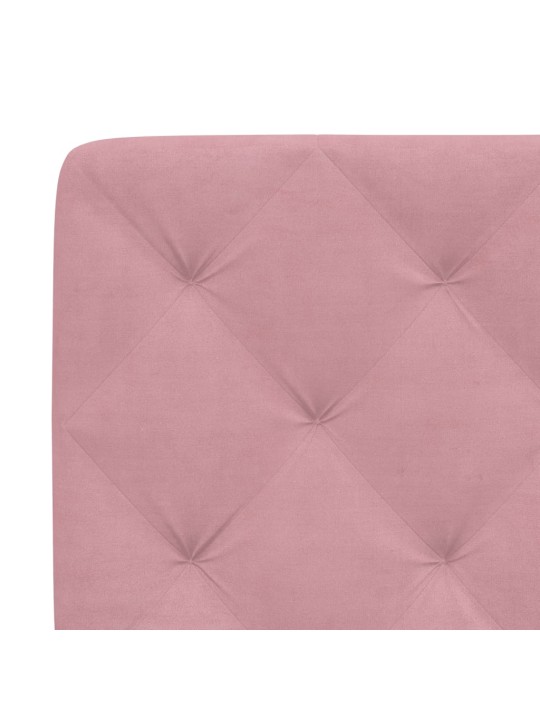 Polštář na čelo postele růžový 80 cm samet