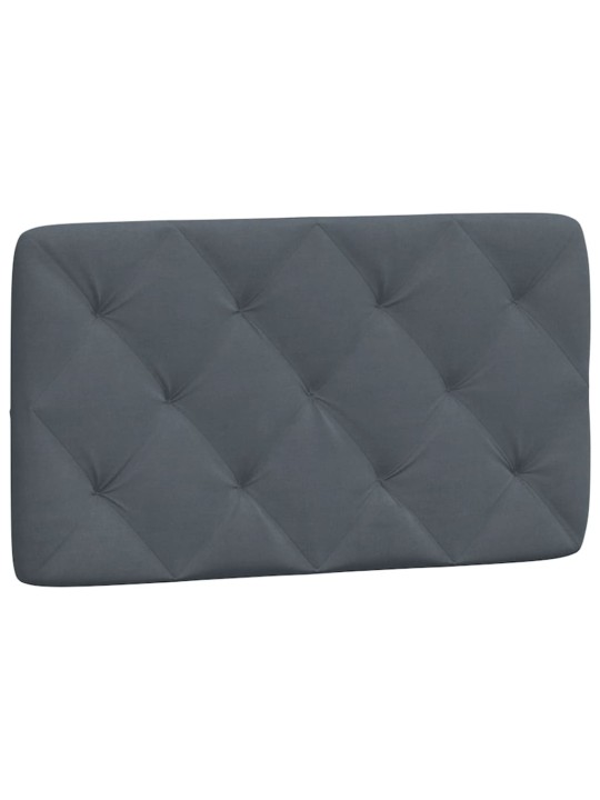 Polštář na čelo postele tmavě šedý 90 cm samet