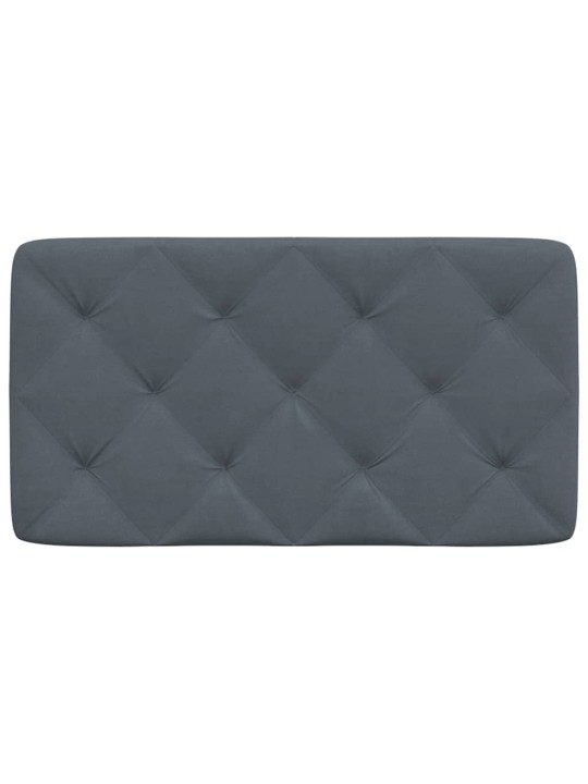 Polštář na čelo postele tmavě šedý 90 cm samet