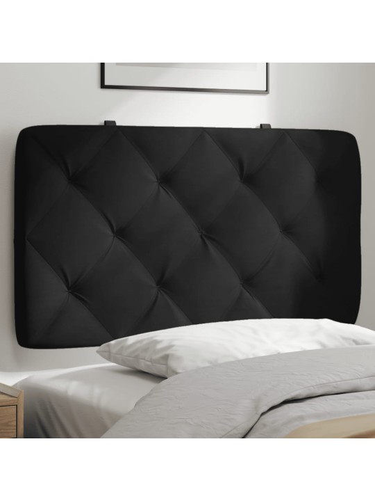 Polštář na čelo postele černý 90 cm samet