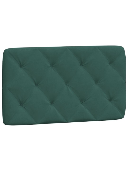 Polštář na čelo postele tmavě zelený 90 cm samet