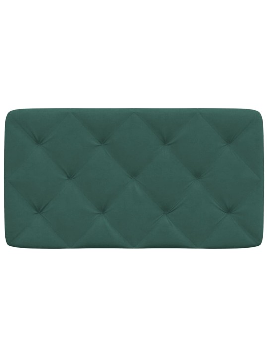 Polštář na čelo postele tmavě zelený 90 cm samet
