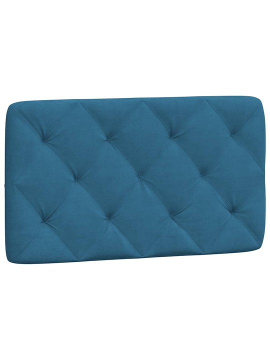 Polštář na čelo postele modrý 90 cm samet