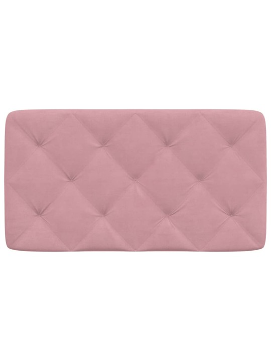 Polštář na čelo postele růžový 90 cm samet
