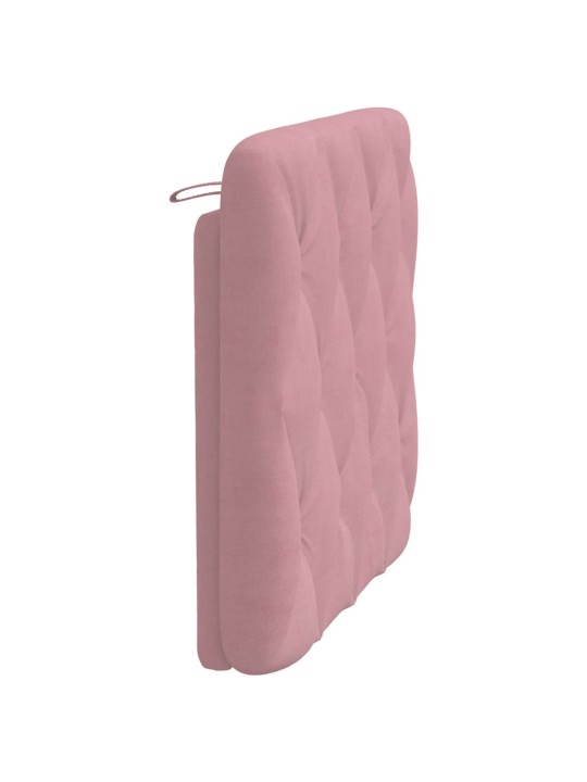 Polštář na čelo postele růžový 90 cm samet