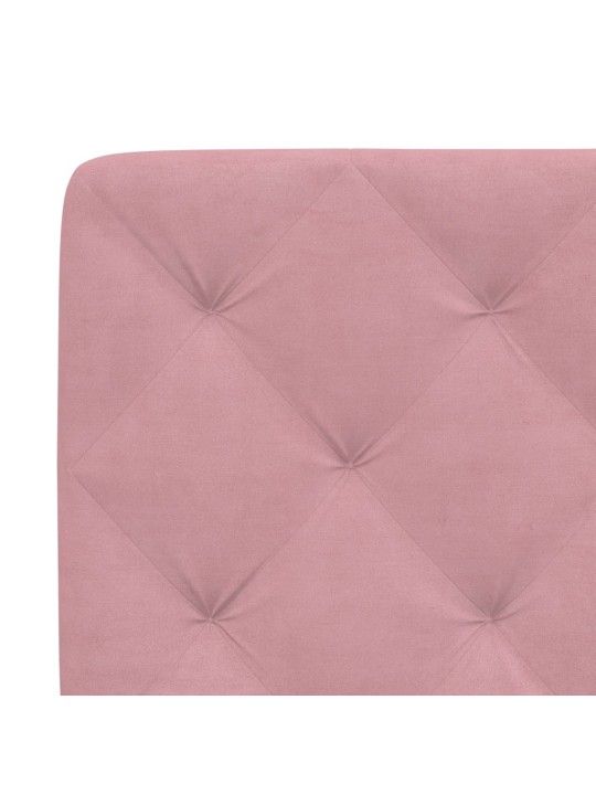Polštář na čelo postele růžový 90 cm samet