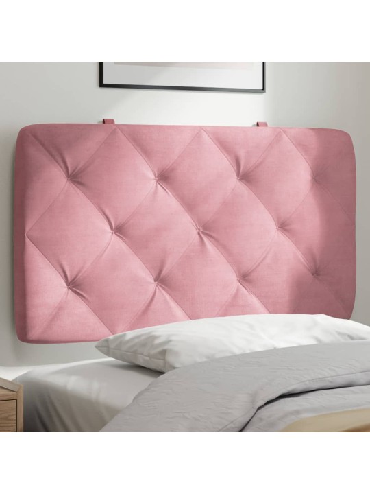 Polštář na čelo postele růžový 90 cm samet