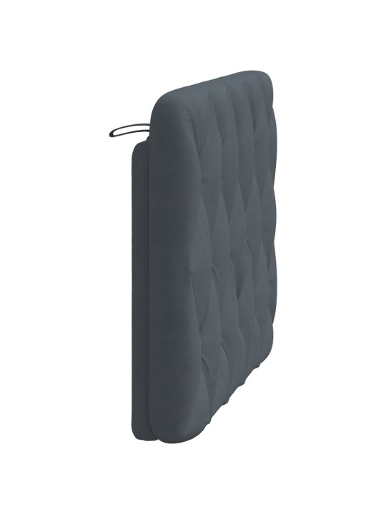 Polštář na čelo postele tmavě šedý 100 cm samet