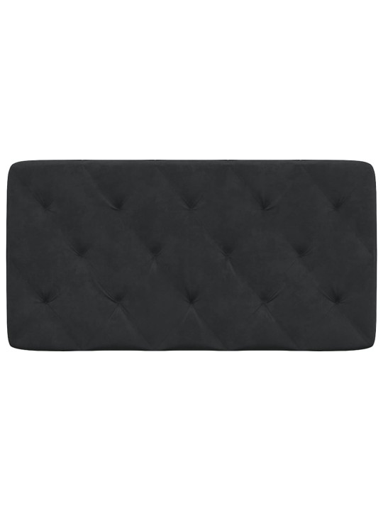 Polštář na čelo postele černý 100 cm samet