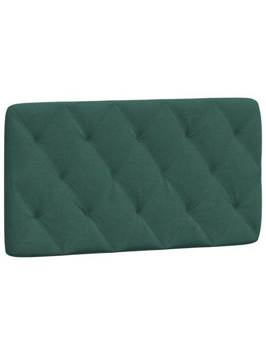 Polštář na čelo postele tmavě zelený 100 cm samet