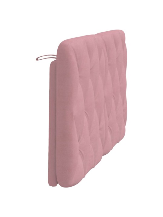 Polštář na čelo postele růžový 120 cm samet