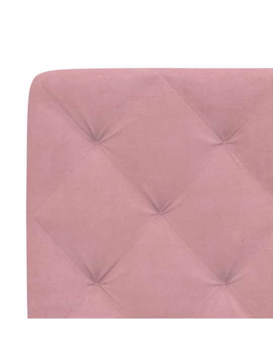Polštář na čelo postele růžový 120 cm samet