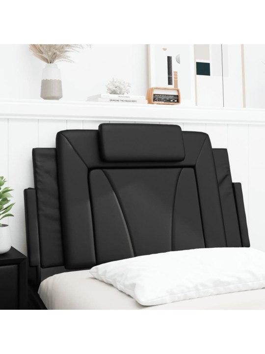 Polštář na čelo postele černý 80 cm umělá kůže