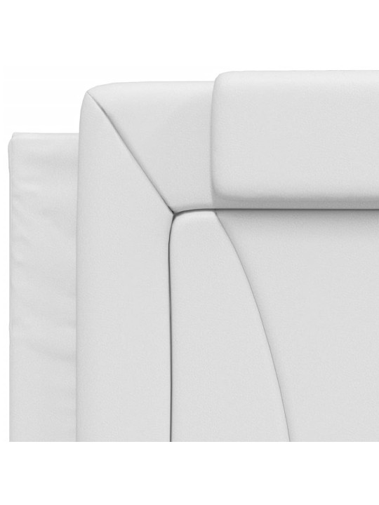 Polštář na čelo postele bílý 80 cm umělá kůže