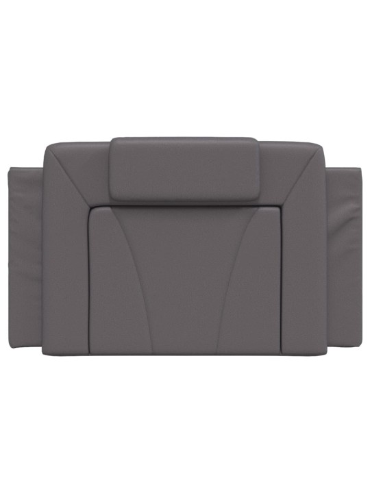 Polštář na čelo postele šedý 80 cm umělá kůže