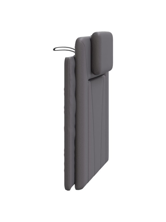 Polštář na čelo postele šedý 80 cm umělá kůže
