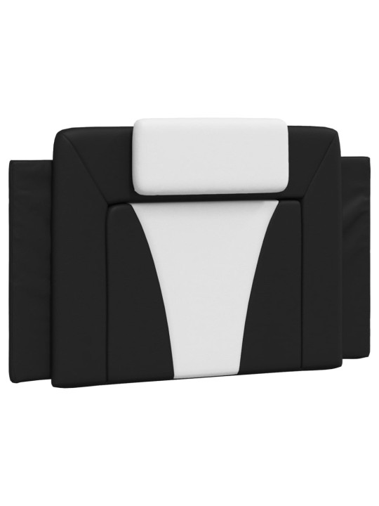 Polštář na čelo postele černý a bílý 80 cm umělá kůže