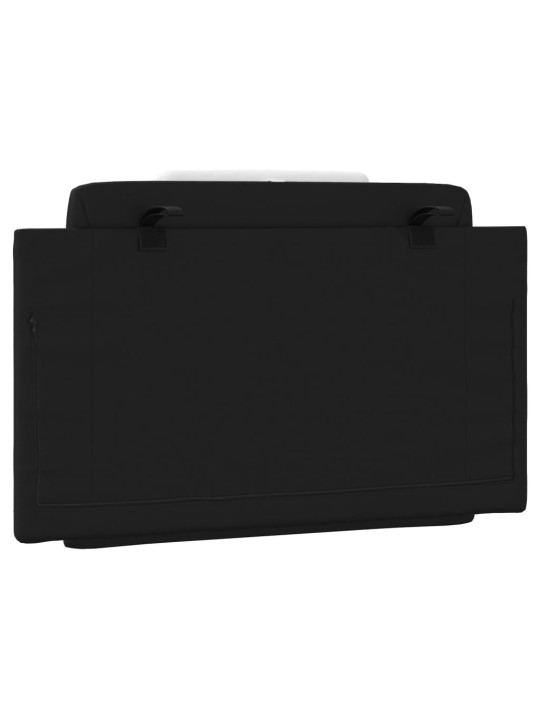 Polštář na čelo postele černý a bílý 80 cm umělá kůže