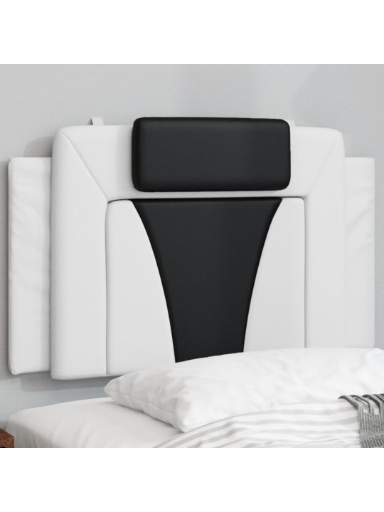 Polštář na čelo postele bílý a černý 80 cm umělá kůže