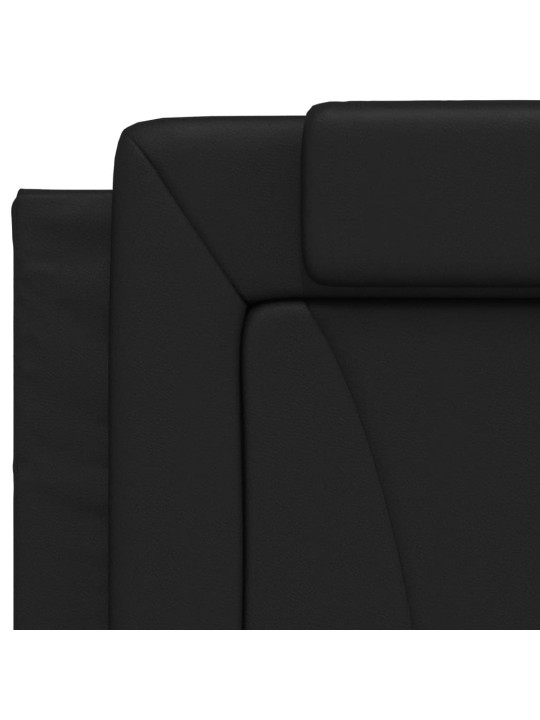 Polštář na čelo postele černý 90 cm umělá kůže