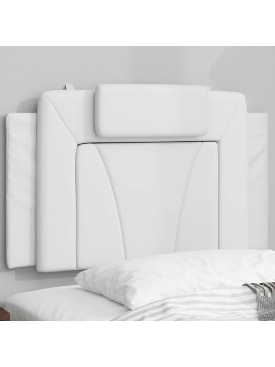 Polštář na čelo postele bílý 90 cm umělá kůže