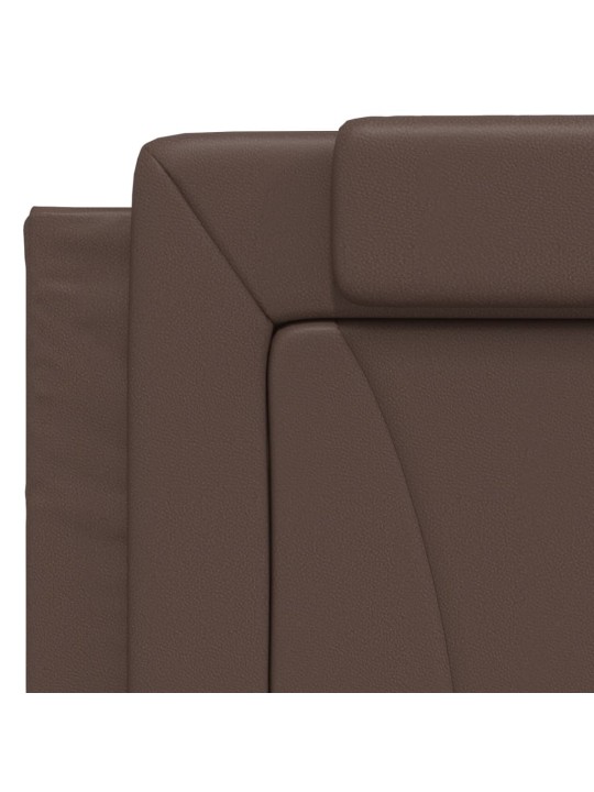 Polštář na čelo postele hnědý 100 cm umělá kůže
