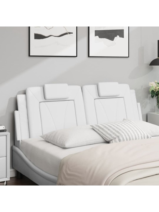 Polštář na čelo postele bílý 120 cm umělá kůže
