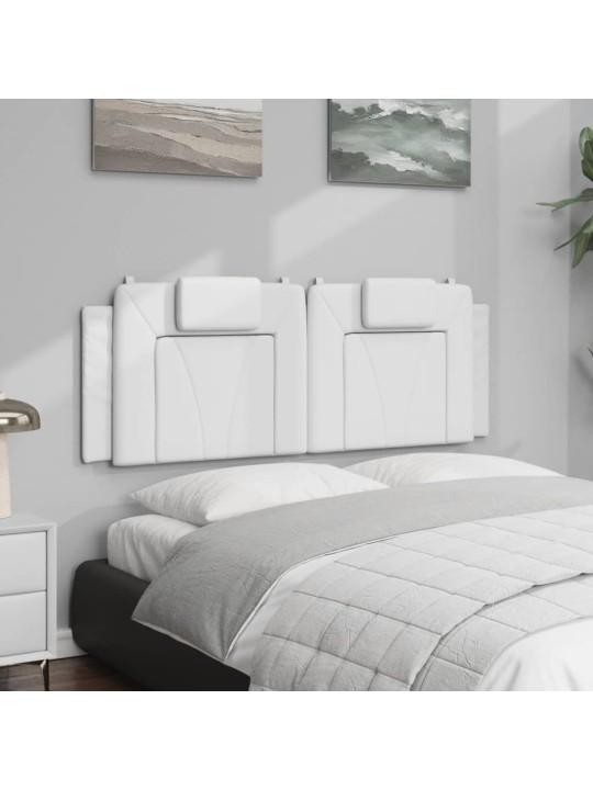 Polštář na čelo postele bílý 120 cm umělá kůže