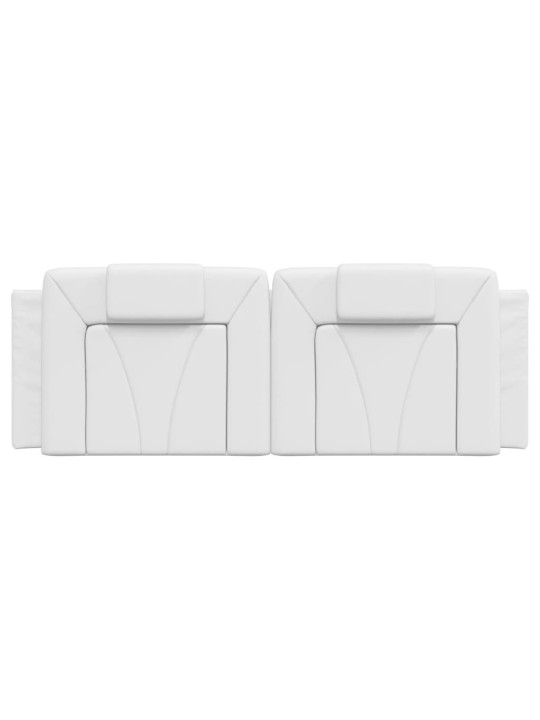 Polštář na čelo postele bílý 120 cm umělá kůže