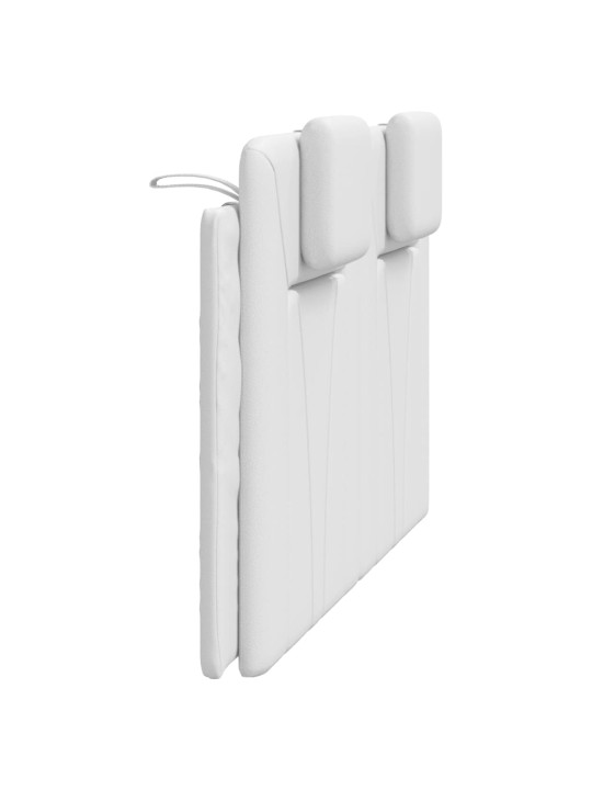 Polštář na čelo postele bílý 120 cm umělá kůže