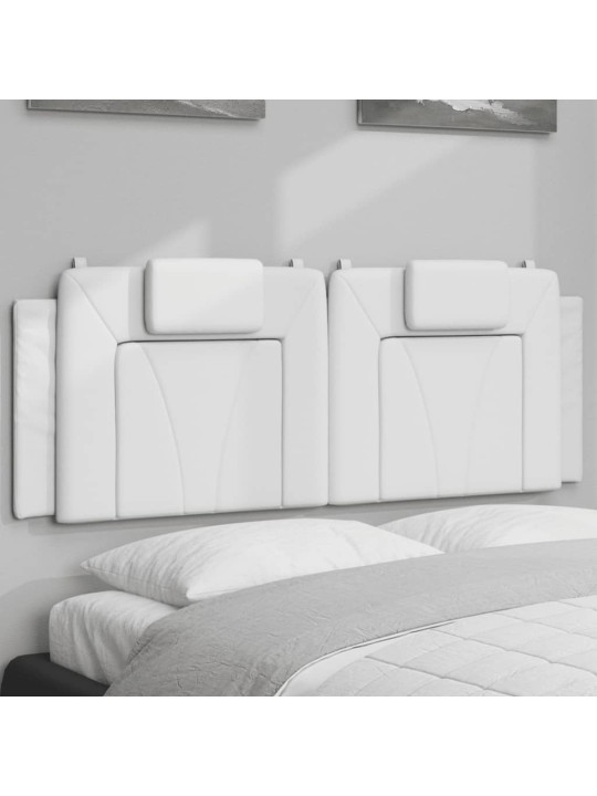 Polštář na čelo postele bílý 120 cm umělá kůže