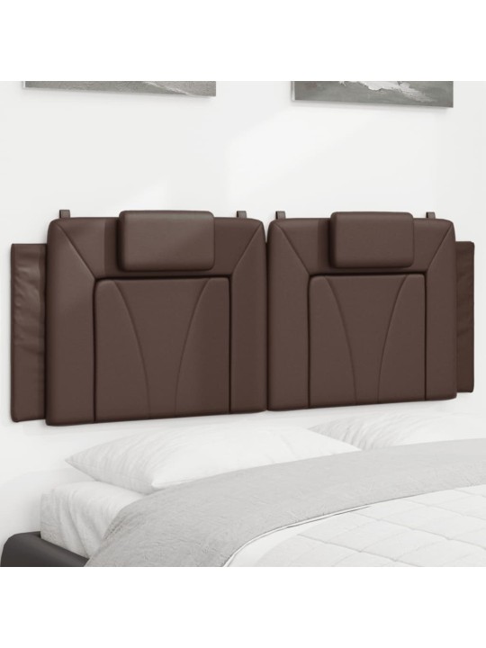 Polštář na čelo postele hnědý 120 cm umělá kůže