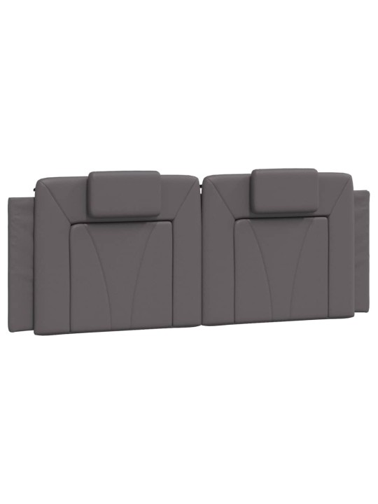 Polštář na čelo postele šedý 120 cm umělá kůže
