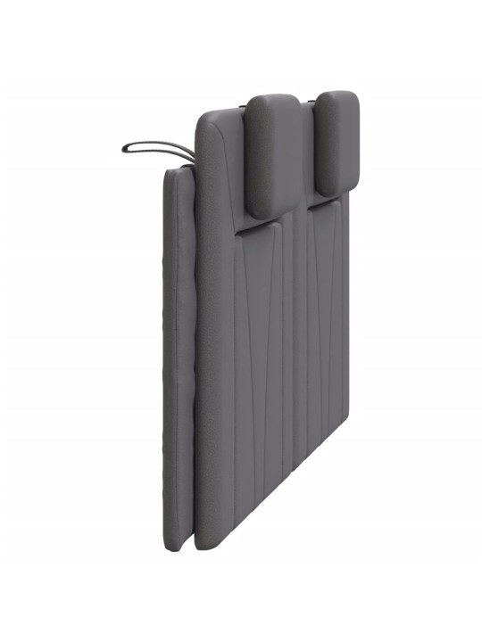 Polštář na čelo postele šedý 120 cm umělá kůže