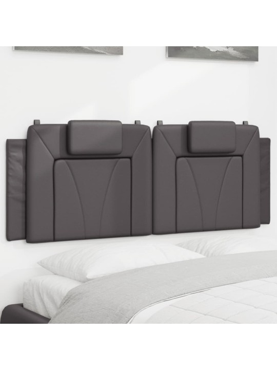 Polštář na čelo postele šedý 120 cm umělá kůže