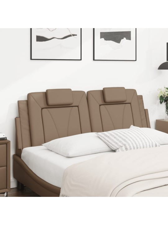 Polštář na čelo postele cappuccino 120 cm umělá kůže