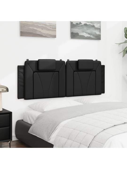 Polštář na čelo postele černý 140 cm umělá kůže