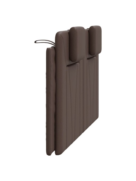 Polštář na čelo postele hnědý 140 cm umělá kůže