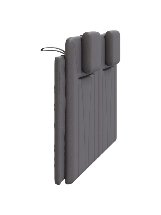 Polštář na čelo postele šedý 140 cm umělá kůže