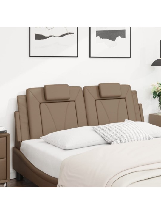 Polštář na čelo postele cappuccino 140 cm umělá kůže