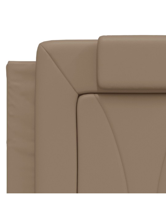 Polštář na čelo postele cappuccino 140 cm umělá kůže
