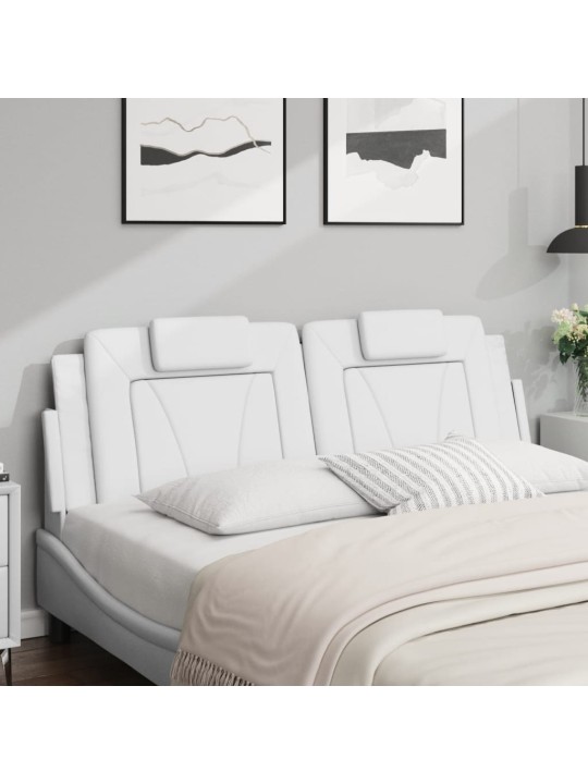 Polštář na čelo postele bílý 160 cm umělá kůže